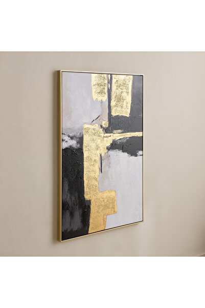 Generic Vivid Solid Wood Stretcher Framed 80% Hand Painted Lime Abstract Canv...