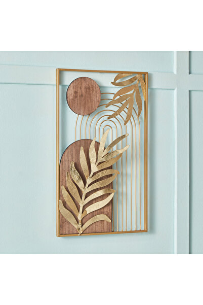 Generic Tisso Metal and Wood Decorative Wall Accent - 34.9x55.9x2.5 cm