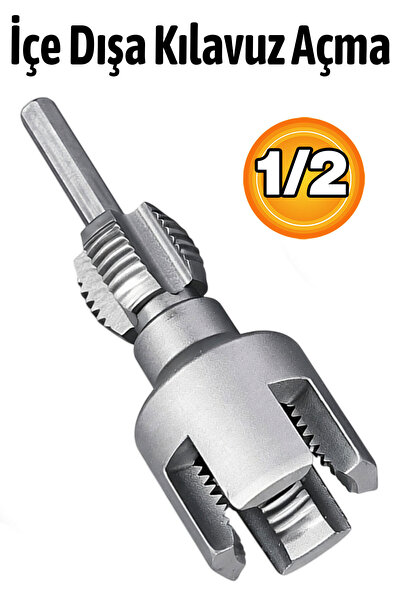 Badem10 İçe Dışa Kılavuz Açma Seti 1/2 Boru Diş Uyumlu Metal Diş Açma Aparatı...