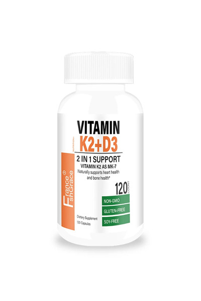 France shgrace VITAMIN K2+D3 2 IN 1 SUPPORT 125 MCG (5000 IU) DIETARY SUPPLEM...
