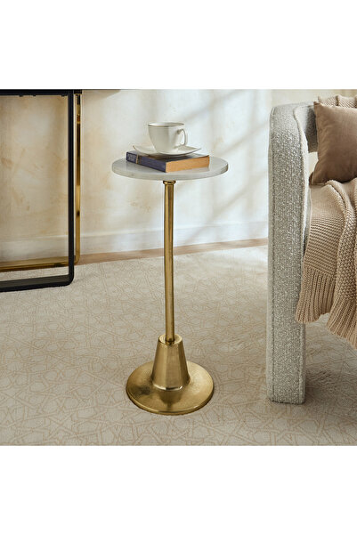 Generic طاولة جانبية صغيرة من الرخام الأصلي من إلسيت