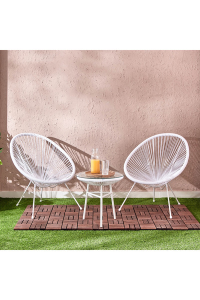 Generic طقم طاولة وكراسي خارجية من فيرا كيب، مكون من 3 قطع