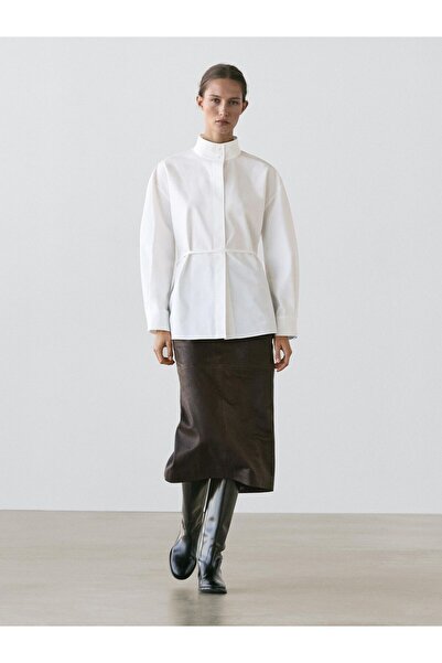 Vinales High Collar Shirt with Strap Detail