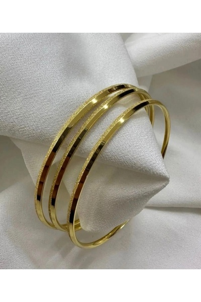 Çelik 3 lü Simli Ajda bilezik