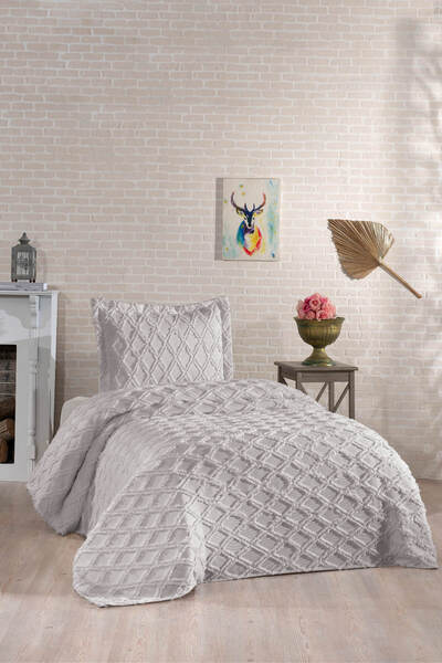 DANTEELHOME Vanessa 2-Piece Single Pique Set Gray