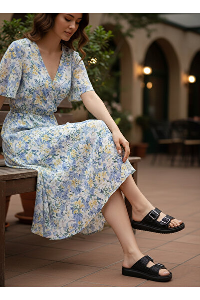 Vojo GK Ortopedic Sole Daily Pool Beach Sea Home Papuci pentru femei Negri