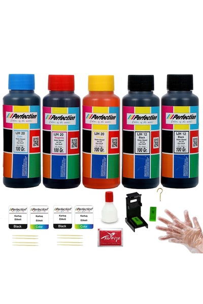Perfection HP Uyumlu Deskjet İnk Advantage 2900 Muadil Kartuş Dolum Seti 5 x ...