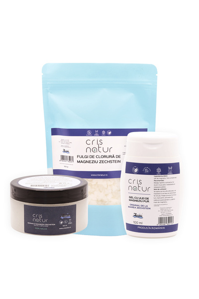 Zechstein Pachet Wellness și Sport – Fulgi de magneziu, scrub și gel