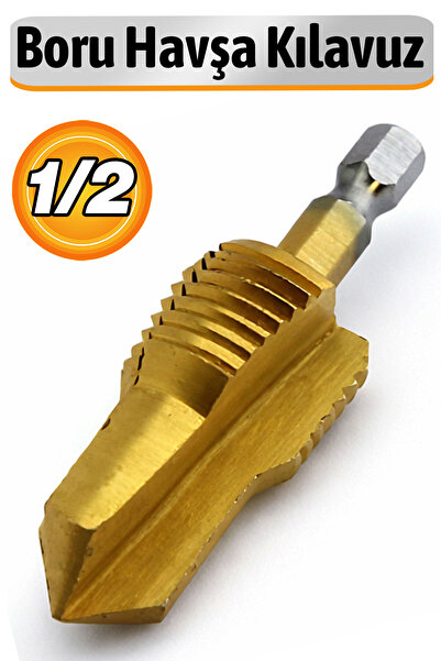 Badem10 Boru Havşa Kılavuz 1/2 İç Diş Açma Aparatı Su Tesisatı Metal Boru Uyu...