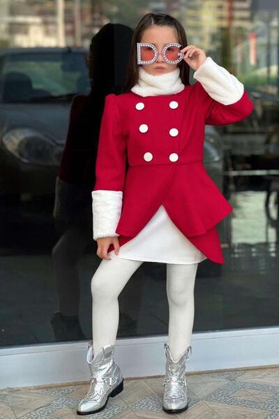 Riccotarz Set de haine roșii din cașmir pentru fete