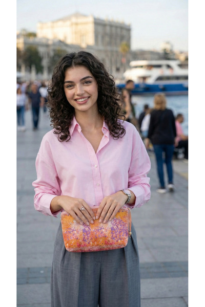 Ege Fular Şal Sanat Serisi – 30x20 cm Kadife El Portföyü ve Çok Amaçlı Büyük ...