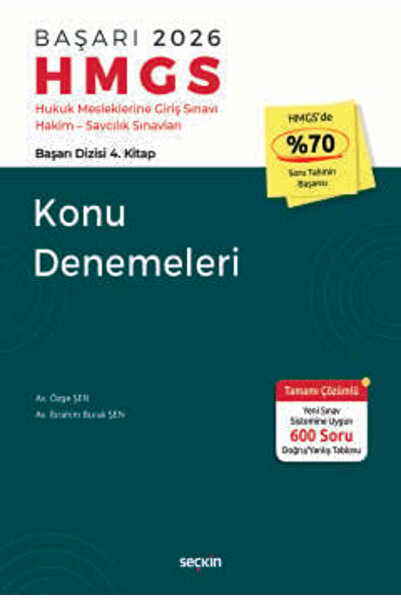Seçkin Yayıncılık BAŞARI - HMGS Konu Denemeleri Av. Özge Şen,Av. İbrahim Bura...