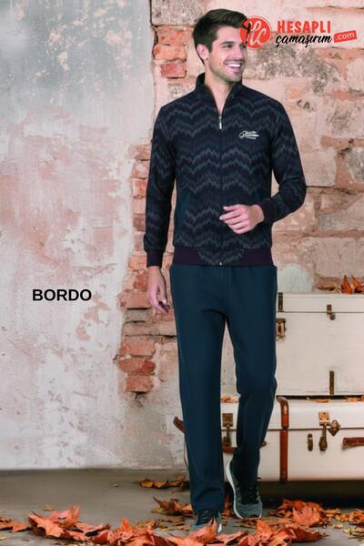 gd goldoremi 883 Men's Collar Zippered Thessaloniki Fabric Regular Fit Season...