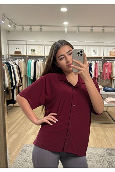 GIZILCA Kısa Kollu Kadın Gömlek