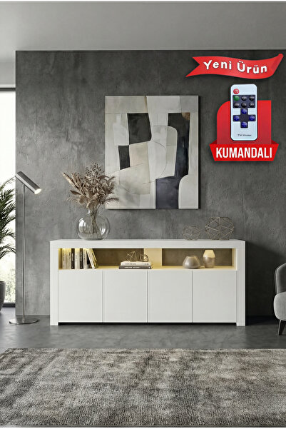 Platinreyon SUR LEDLİ TV ÜNİTESİ 164 CM BEYAZ