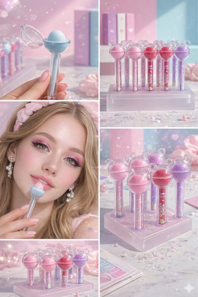 Royal paris 2in1 Bear Lollipop Lip Balm – Çift Taraflı Dudak Nemlendirici