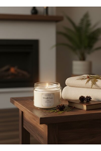 Lenaglow Woody Essence Cam Kavanoz Mum – Odunsu Kokulu Soy Wax Mum – Premium ...