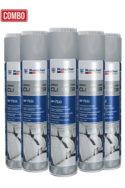 Wunscher Combo 5pcs W-7111 Upholstery Foam Cleaner Spray for Car Seats, Sofa,...
