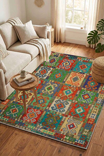 Washable Anti-Slip Base Digital Printed Carpet and Runner – Stain Resistant Living Room & Kitchen Carpet