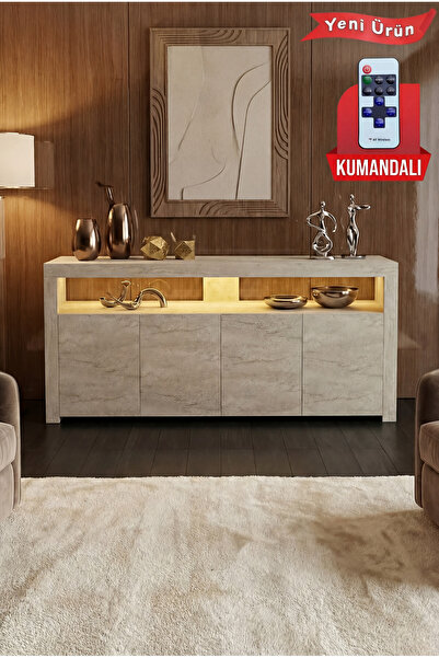 Platinreyon SUR LEDLİ TV ÜNİTESİ 164 CM TRAVERTEN