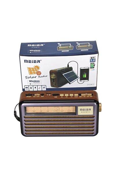 Generic Meier portable radio, retro-designed receiver featuring solar charging,
