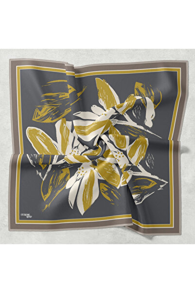 Bonjela Soft Scarf Clover Pattern Gray