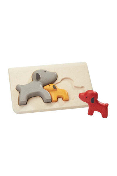 PLANTOYS Dog Puzzle — Wooden Family Puzzle