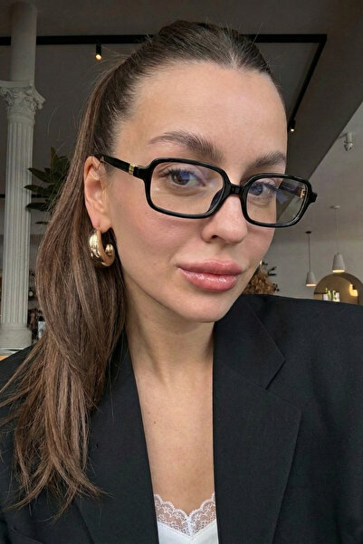 MACERATİ Oblow Unisex Square Luxury New Season Black Framed Blue Block Blue L...