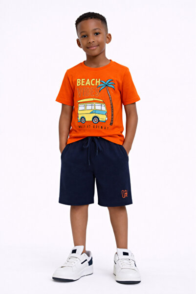 Victor and Jane Boys Beach Trip Printed T-Shirt & Shorts Set