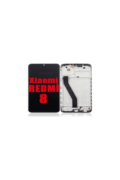 CEPAKS شاشة LCD تعمل باللمس من نوع Redmi 8 مع لوحة (غلاف) مدمجة