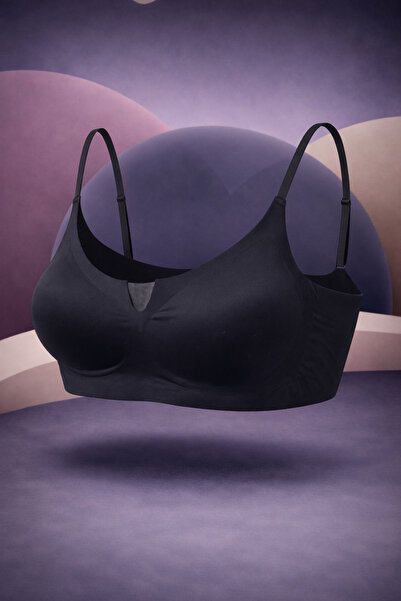 Cansoy Lazer Tanke bretele crni grudnjak bez podrške (801W)