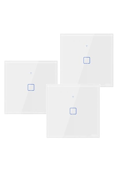DAMUR Set de 3 comutatoare WiFi tactile inteligente cu 1 canal