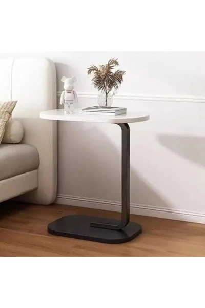 terndat Sofa service table with a white wood top