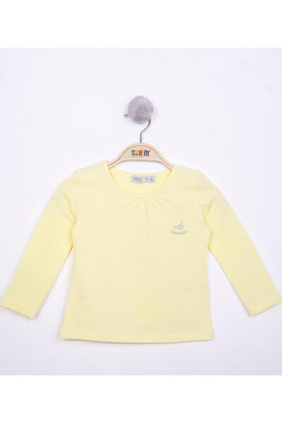 Toontoy Girl's Printed Crew Neck Long Sleeve T-Shirt