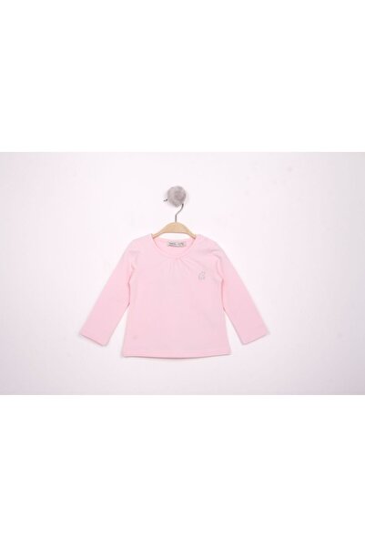 Toontoy Tricou cu mânecă lungă și decolteu tip crew, imprimat, pentru fetițe