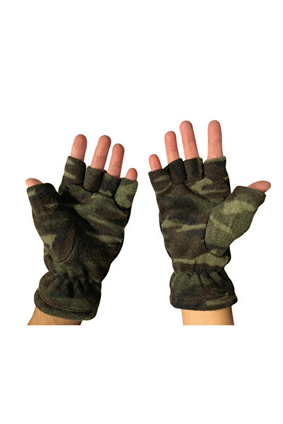 LİNOTTİ Men's Camouflage Polar Cut-To-Fit Gloves