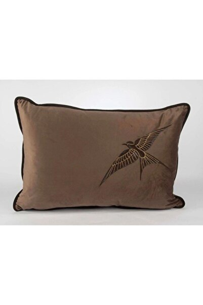 Mikasa Moor Isla Brown Velvet Single Bird 40X60 Pillow