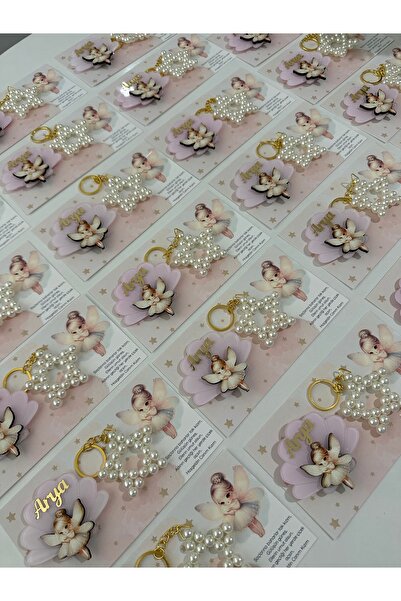 Fatih Cam Evi Sanat Peri Kız Figürlü İstiridye Model Bebek Magneti ve İnci An...