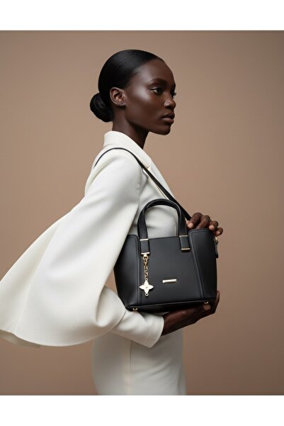 Sister in Love Charm Detaylı Mini Tote Çanta