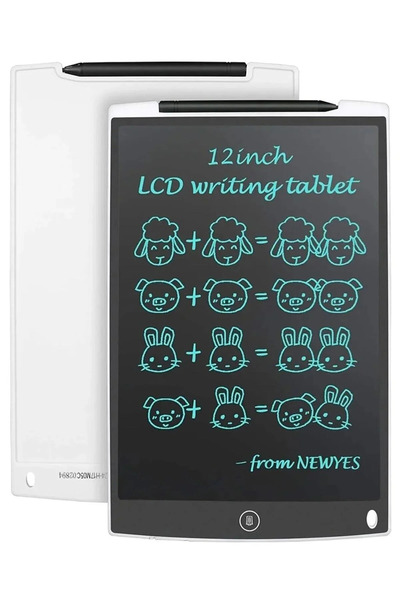 Forbin Beyaz Lcd Ekranlı Kalemli Dijital Çizim Tableti Yazı Tahtası Boyama Re...