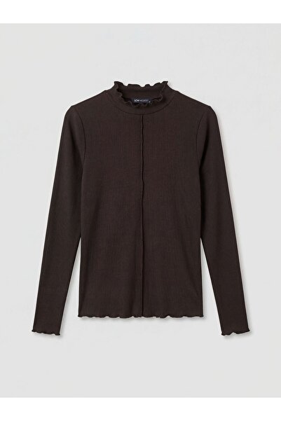 LC Waikiki Ruffled Stand Collar Women's Bodysuit