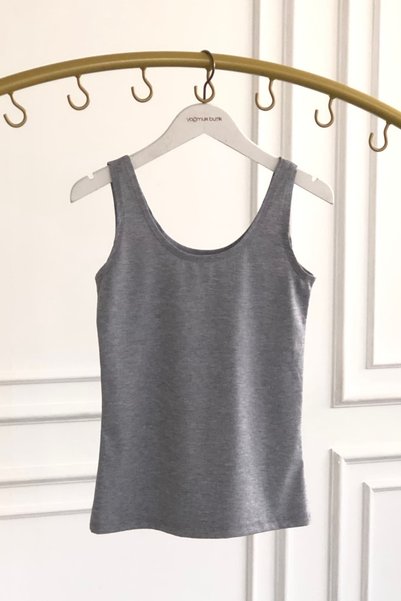 yb yağmur butik Front and Back U-Neck Cotton Undershirt