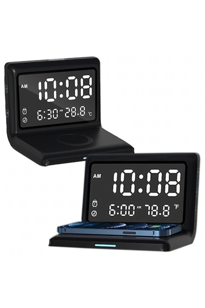 Optim Solution Ψηφιακό Ξυπνητήρι 3 σε 1 με ασύρματη φόρτιση