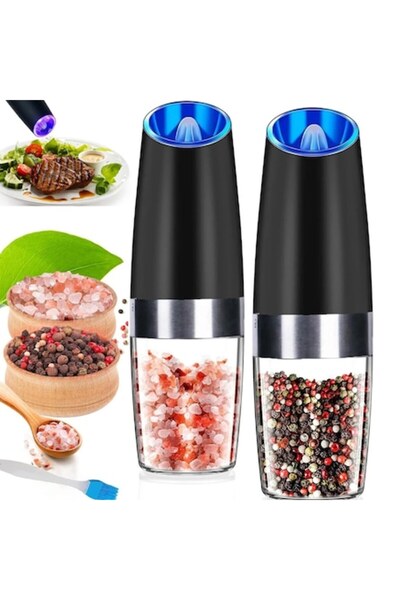 Optim Solution Set of 2 Electric Grinders for Salt, Pepper and Spices