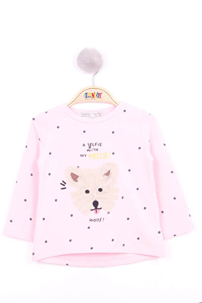 Toontoy Baby Girl Printed Crew Neck Long Sleeve T-Shirt