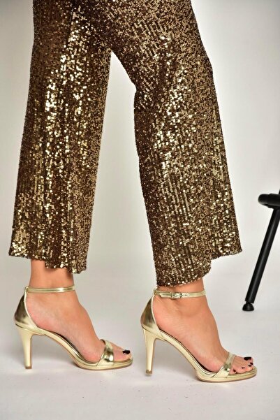 Fox Shoes Y569716909 Pantofi de seară pentru femei cu toc subțire auriu