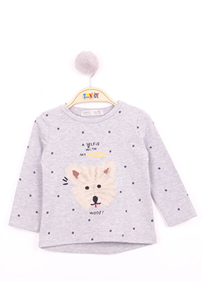 Toontoy Baby Girl Printed Crew Neck Long Sleeve T-Shirt