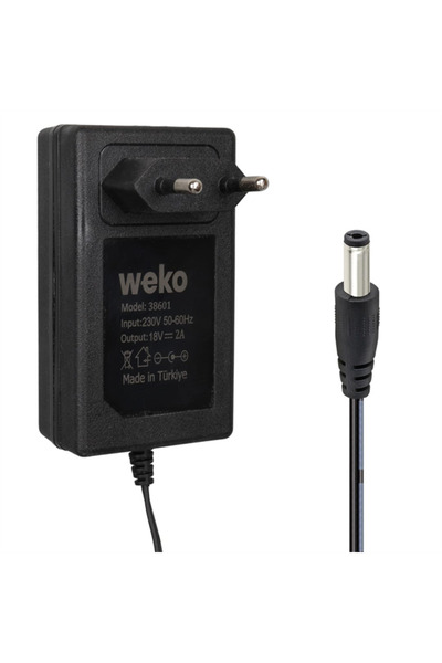 WEKO WK-38601 18 Volt - 2 Amper 5.5*2.5 Mm Uçlu Yerli Üretim Priz Tipi Adaptör