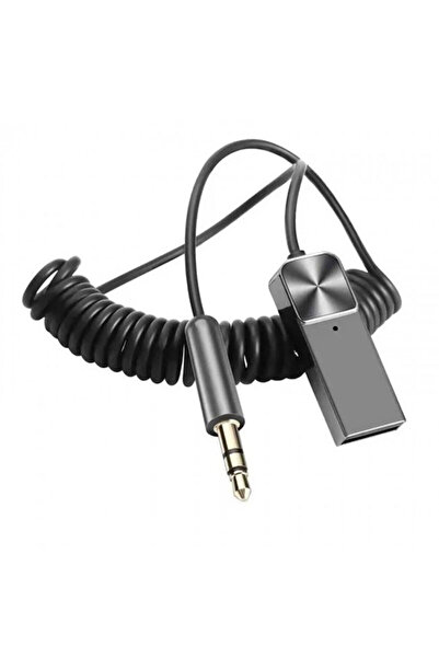 Leonpro Aux Bluetooth Alıcısı Kablosuz Bt Aux Adaptörü spiral kablolu