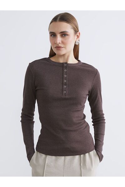 LC Waikiki Crew Neck Corded Fabric Women's Bodysuit